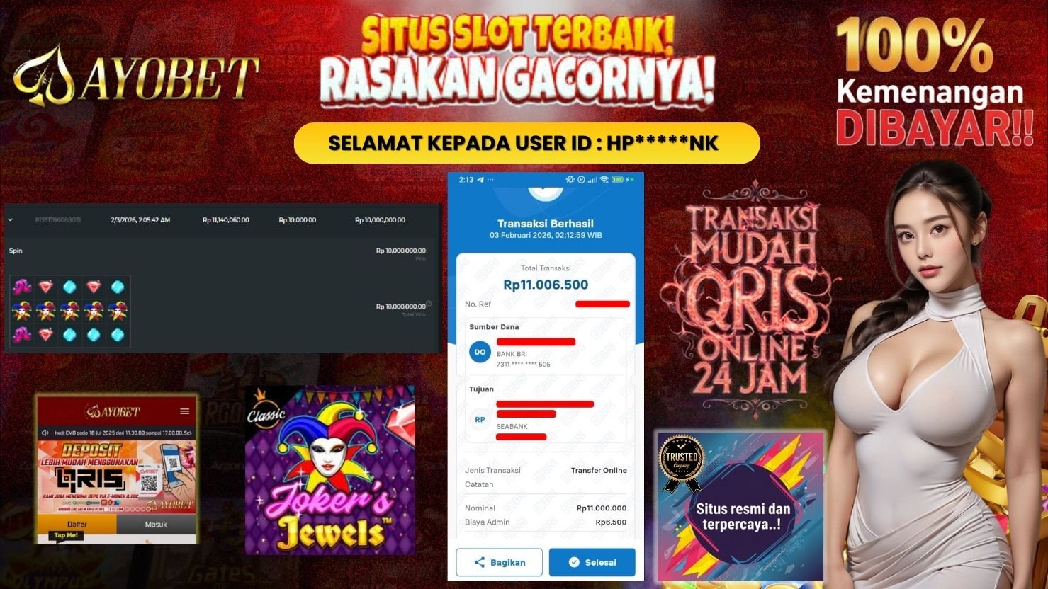 AYOBET JACKPOT SLOT JOKER'S JEWELS